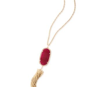 Kendra Scott Rayne Necklace in Maroon Jade